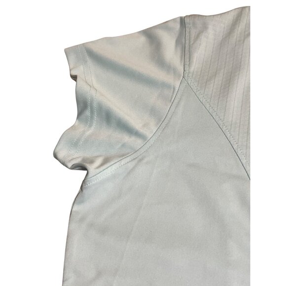 Pebble Beach Dry-Luxe Performance Polo Shirt Light Blue V Neck Golf Top Size L - Picture 2 of 4